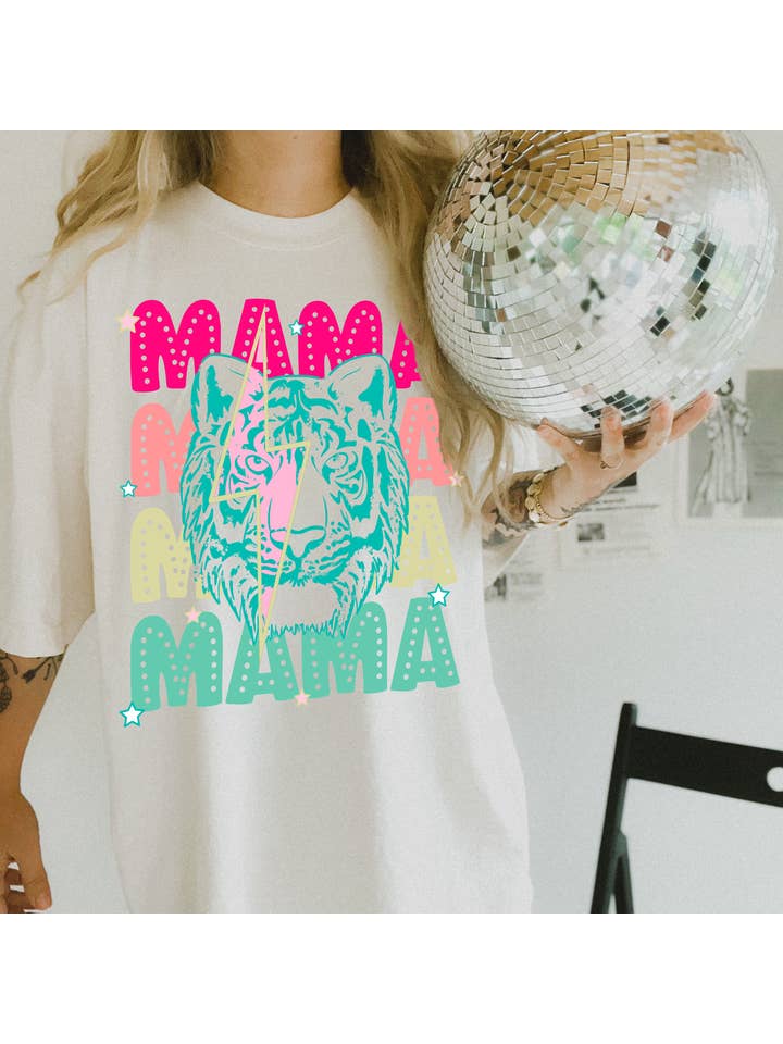 Shoppe SHC - Wholesale T-Shirt (Graphic) - Women's - Preppy Mama Tiger Comfort Color Graphic Tee