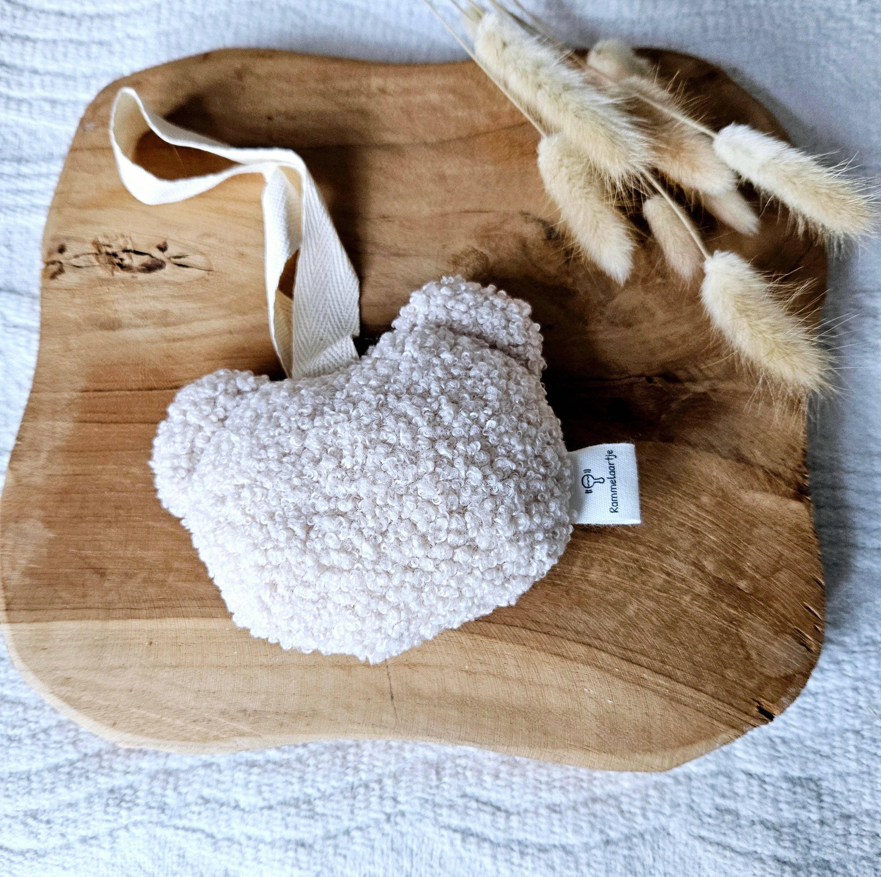 Rammelaartje - Venta al por mayor Chupete - Bebés - Clip para chupete de tela con osito hecho a mano - beige0