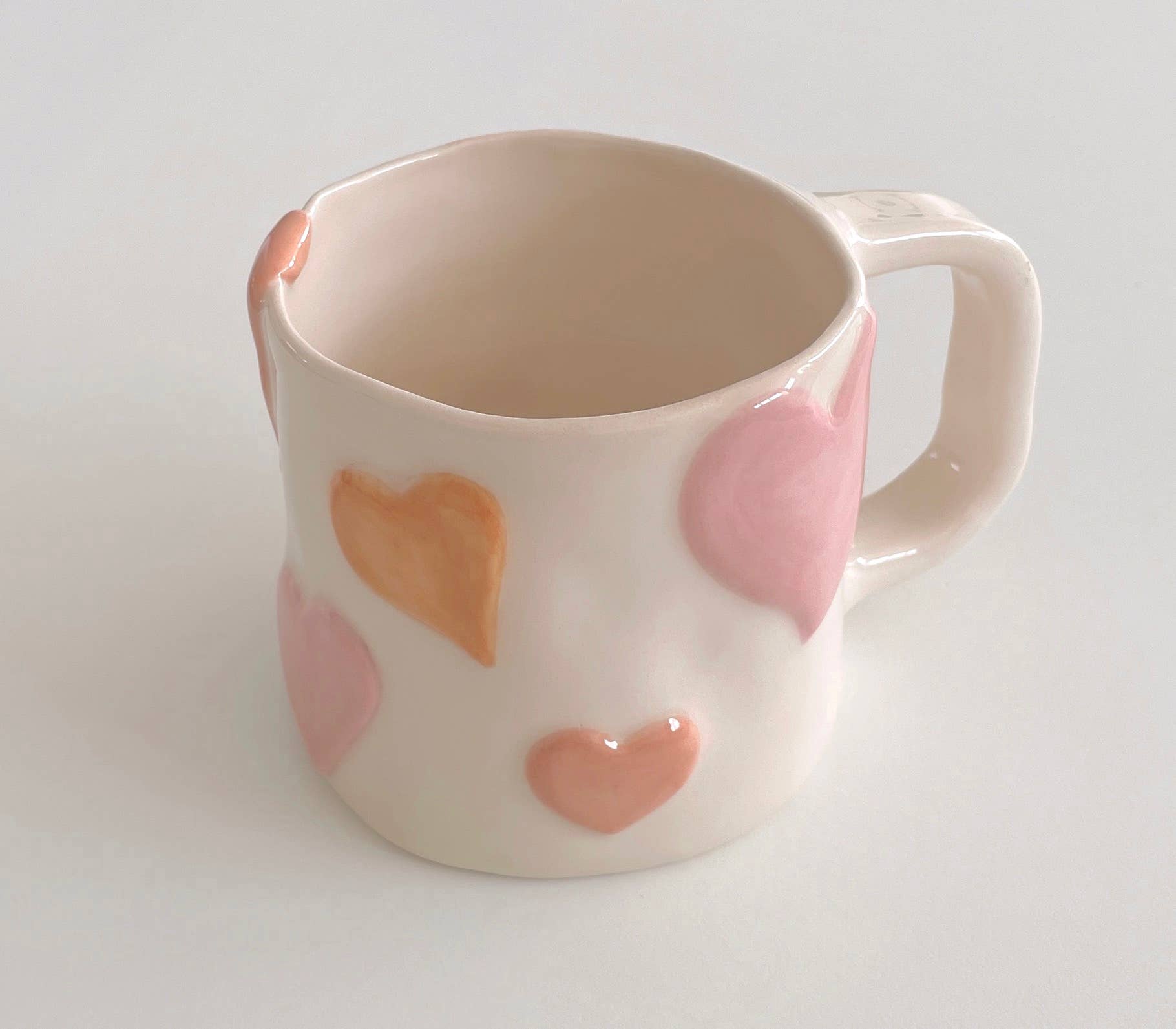 Pipa and Happy - Wholesale Coffee Mug - BAE Mug – Handmade Ceramic Heart Cup (350 ml)5