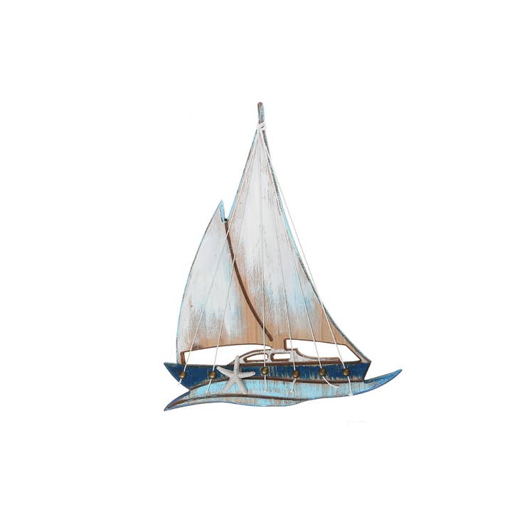 Multi Polyresin Sail Boat Wall Decor for wholesale on Faire