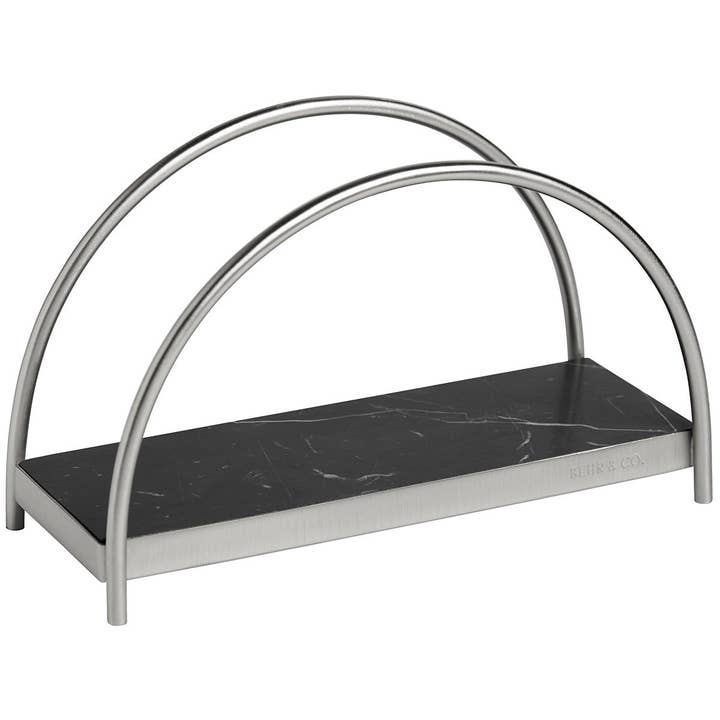 PORTE-SERVIETTES GEO | Nickel Brossé & Nero pour la vente par BEHR & CO.