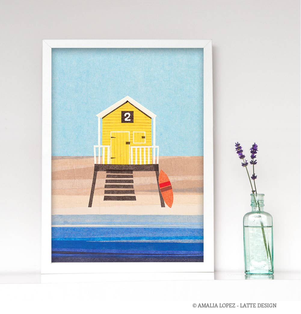 Latte Design - Wholesale Art Print - Beach house print. Coastal print1