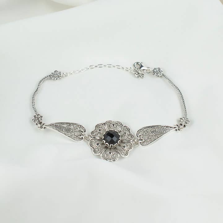 Filigranist Jewelry - Wholesale Link & Chain Bracelet - Sterling Silver Clover Flower Woman Link Bracelet12