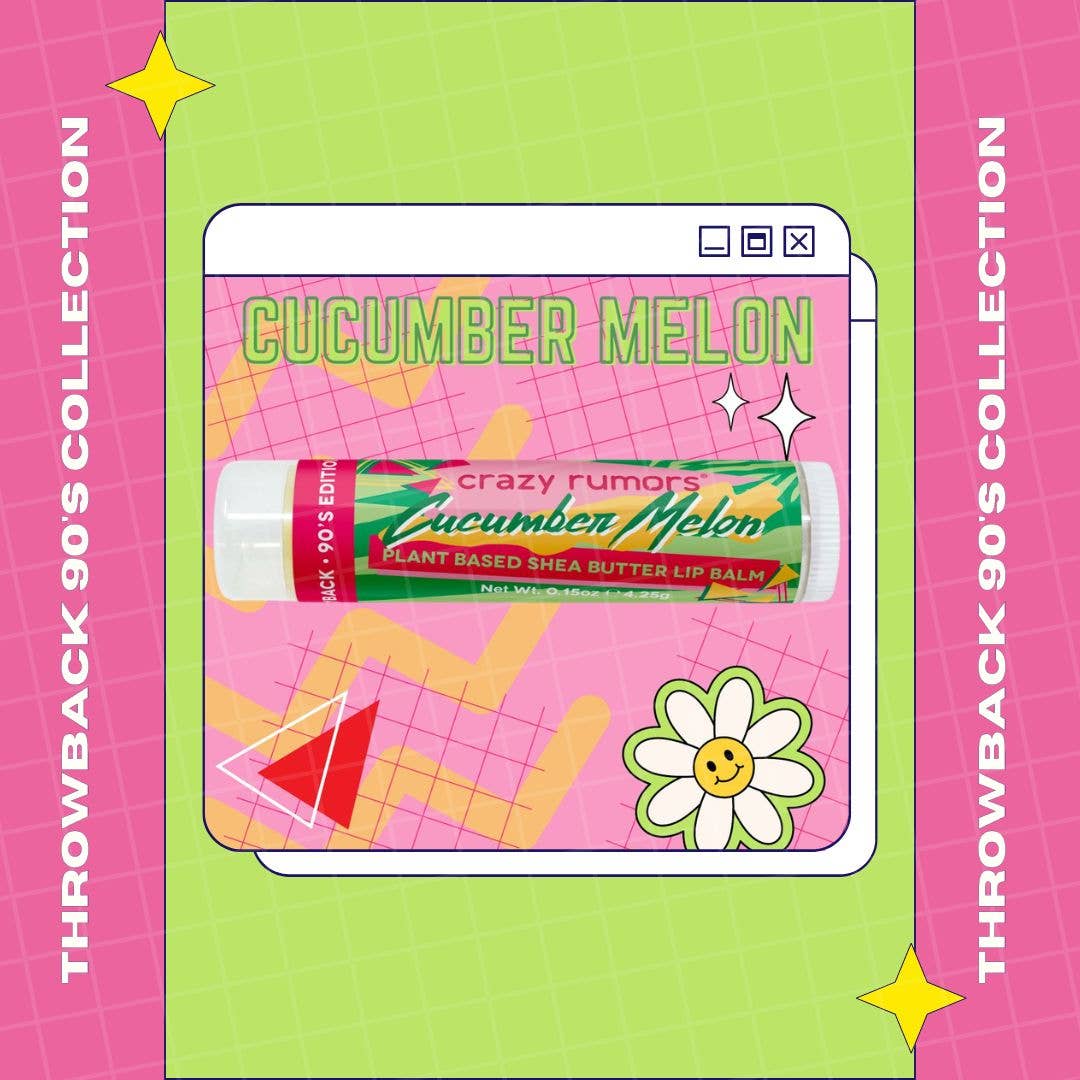 Crazy Rumors – wholesale Lip balm set – All Natural Throwback: 90's Mix - 4 Pack Lip Balm Gift Box5