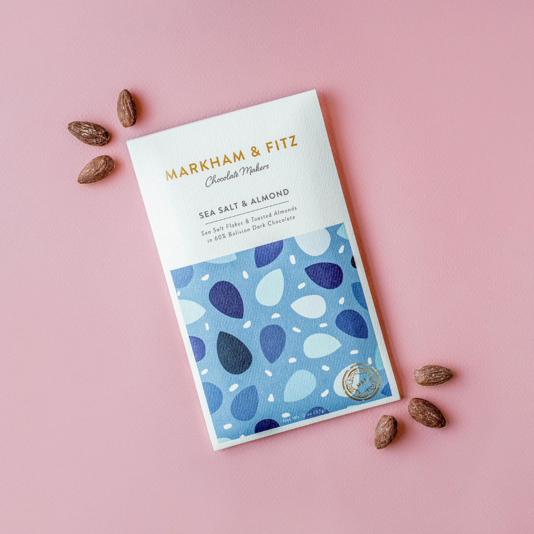 Markham & Fitz Chocolate - Wholesale Chocolate Bar - Sea Salt & Almond Dark Chocolate1
