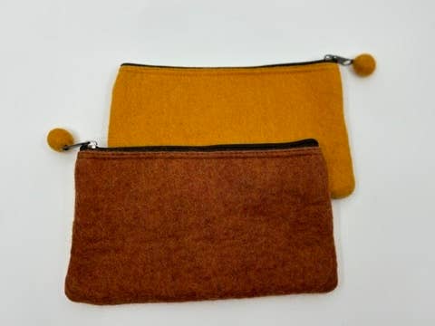Fibres of Life - Wool & Felt - Wholesale Pouch - Women's - 2-Tone Medium Organizer Pouch - Bundle of 2012