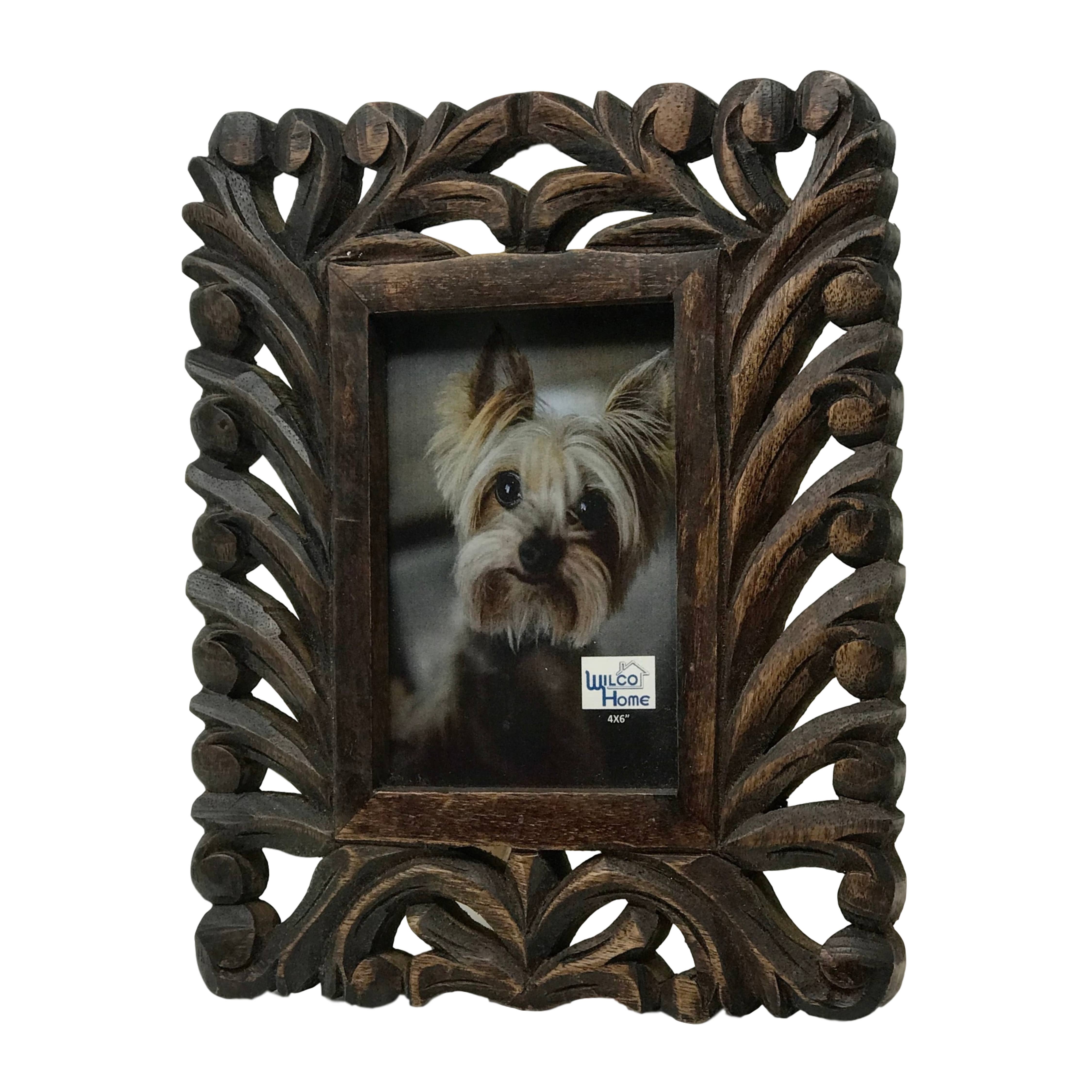 Wilco Home - Wholesale Picture Frame - Castille Hand-Carved Easel Photo Frame-Fall Décor0
