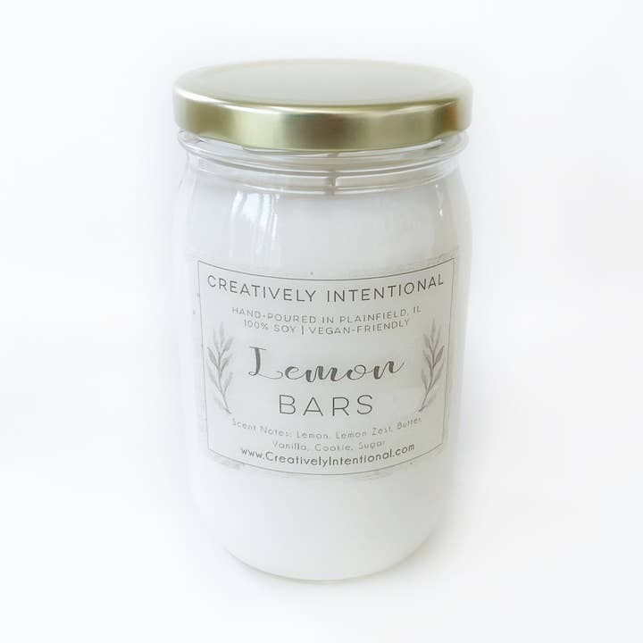 Bougies de soja au citron pour la vente par Creatively Intentional Candle Co.