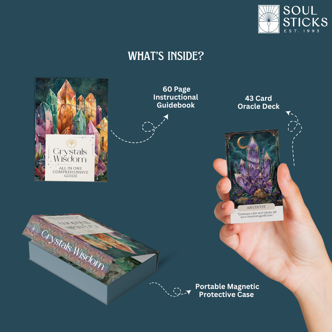 Designs by Deekay Inc. - Wholesale Tarot Cards - Crystals Wisdom Oracle Card Deck2