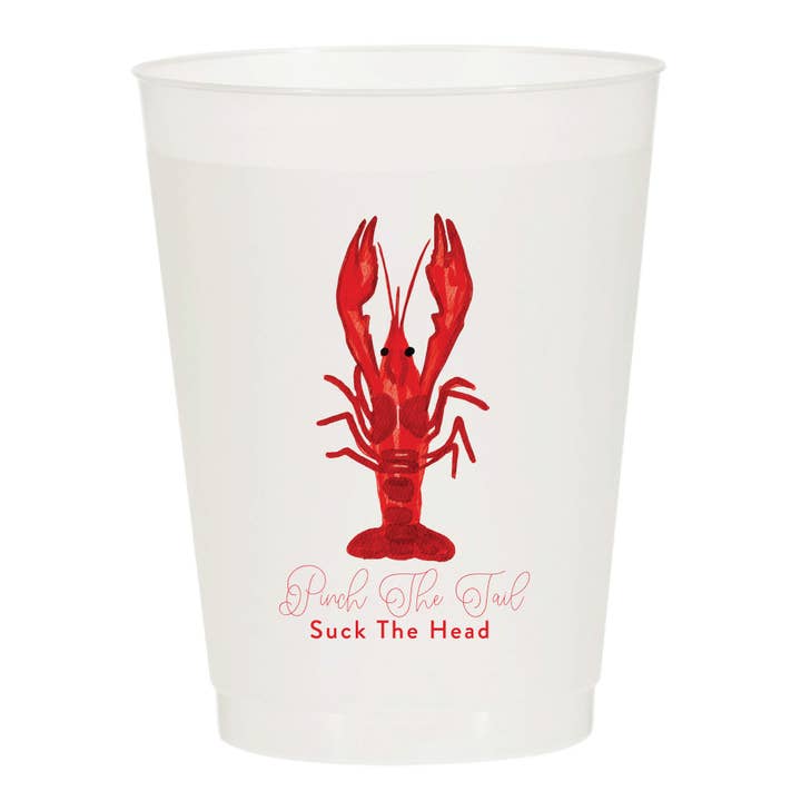 Pinch The Tail Crawfish Frosted Cups- Boil for wholesale by Sip Hip Hooray