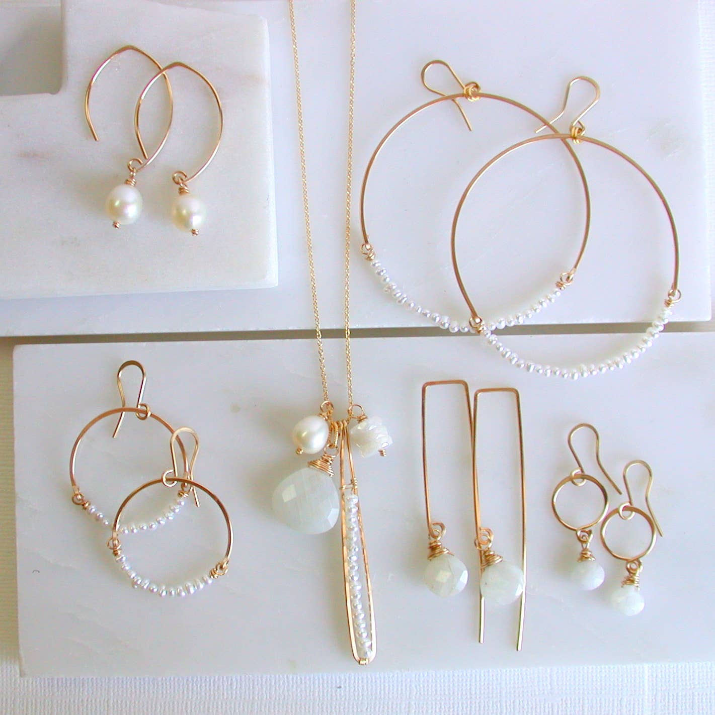 Linda Trent Jewelry - Vendita all'ingrosso Orecchini pendenti - Infila pietra di luna4