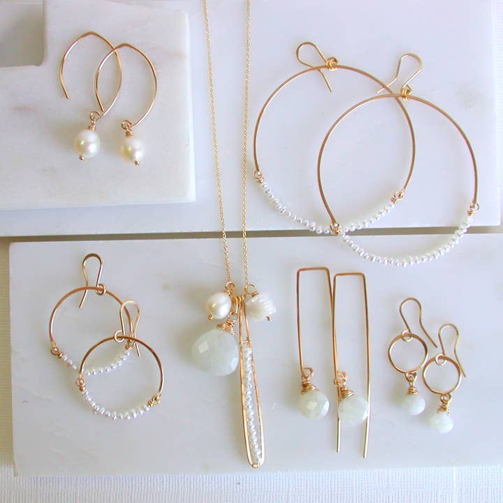 Linda Trent Jewelry - Vendita all'ingrosso Orecchini pendenti - Infila pietra di luna4