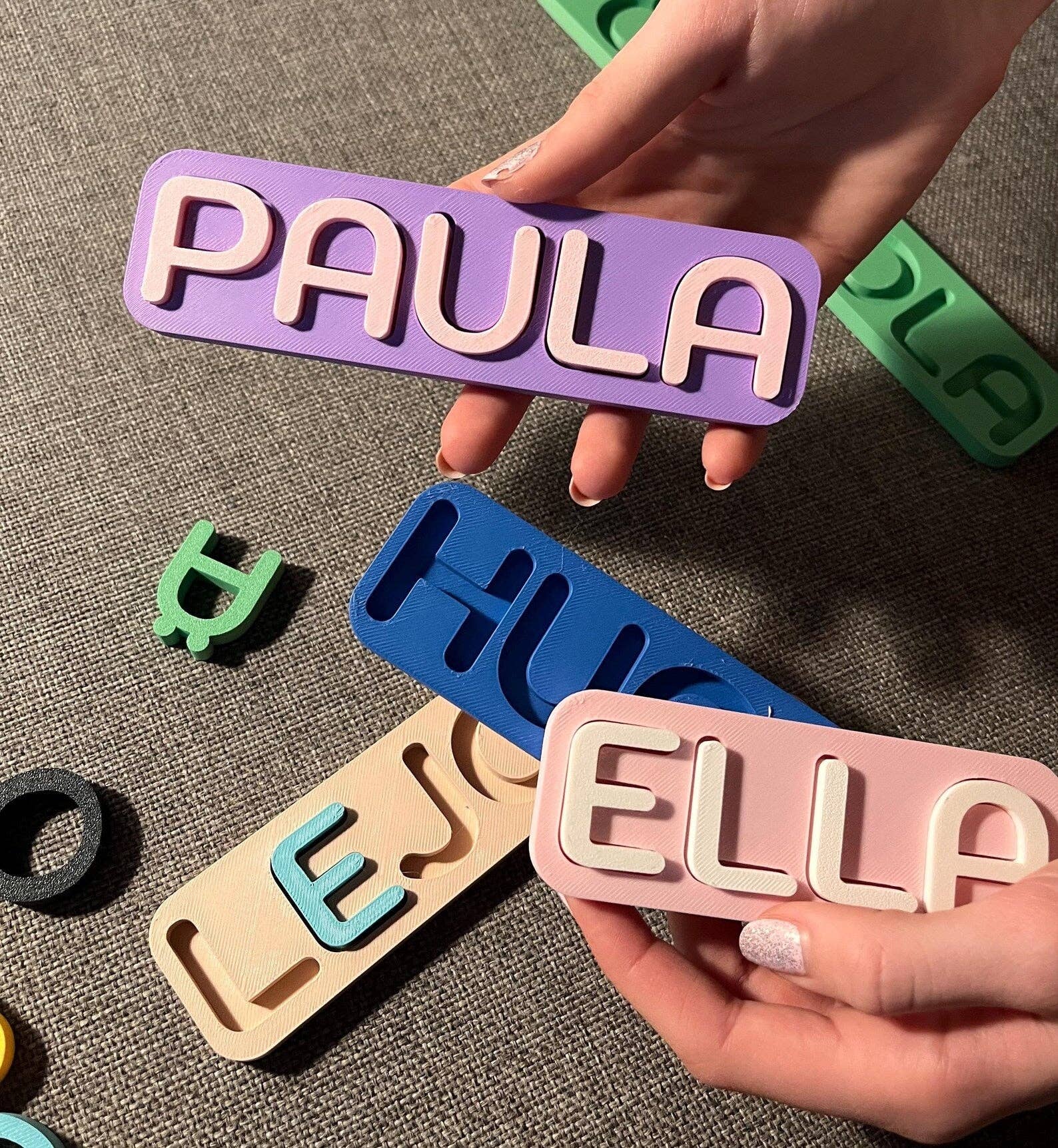 Preneel3dUniverse - Vente Puzzle – enfant - Puzzles de nom personnalisés imprimés en 3D pour tout-petits et enfants – Options de couleurs personnalisées3