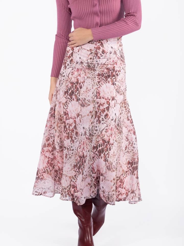 Calista Skirt (Pink Pattern) for wholesale by Yakira Bella