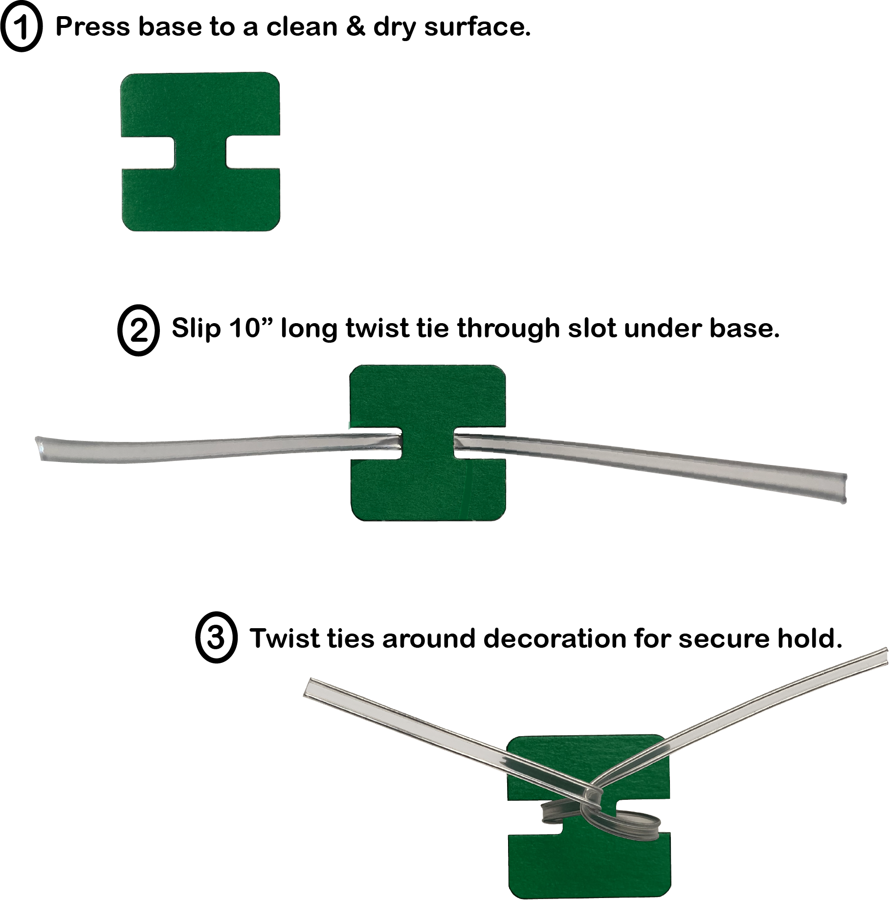 DecoTies - Wholesale Christmas Decoration - DecoTies® 3lb Fasteners for heavy Garlands & Wreaths 10 pack2