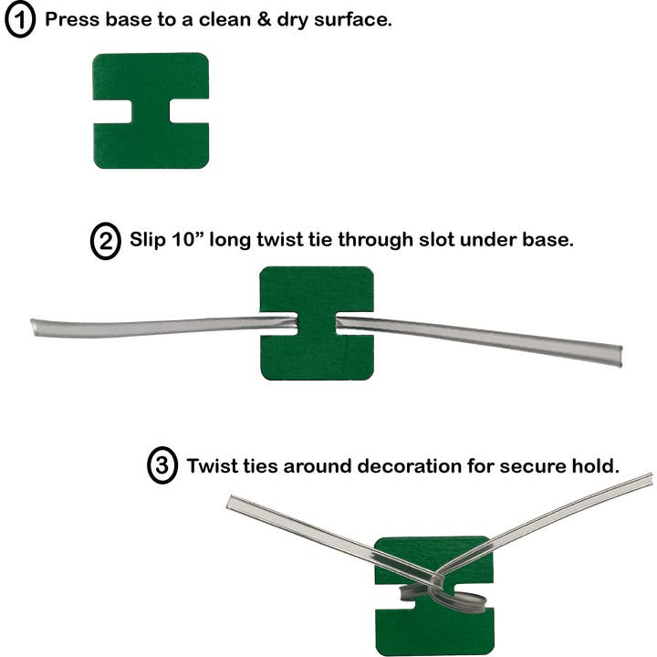DecoTies - Wholesale Christmas Decoration - DecoTies® 3lb Fasteners for heavy Garlands & Wreaths 10 pack2