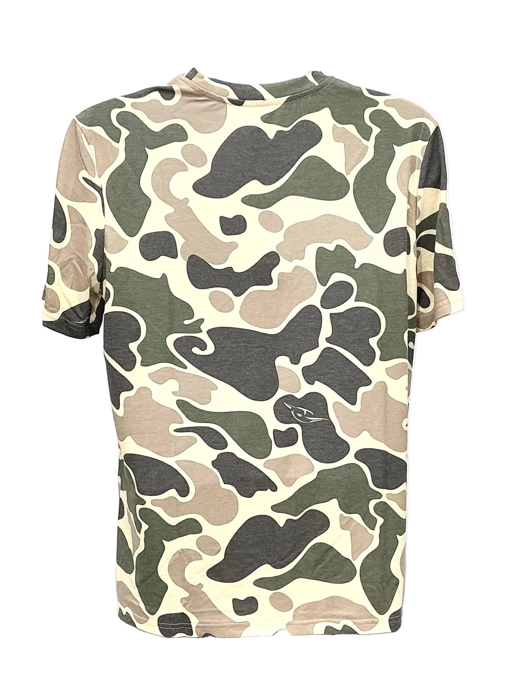 American Flyway Waterfowl – Engroshandel T-shirt – til mænd – AFW Vintage Camo Grøn & Brun1