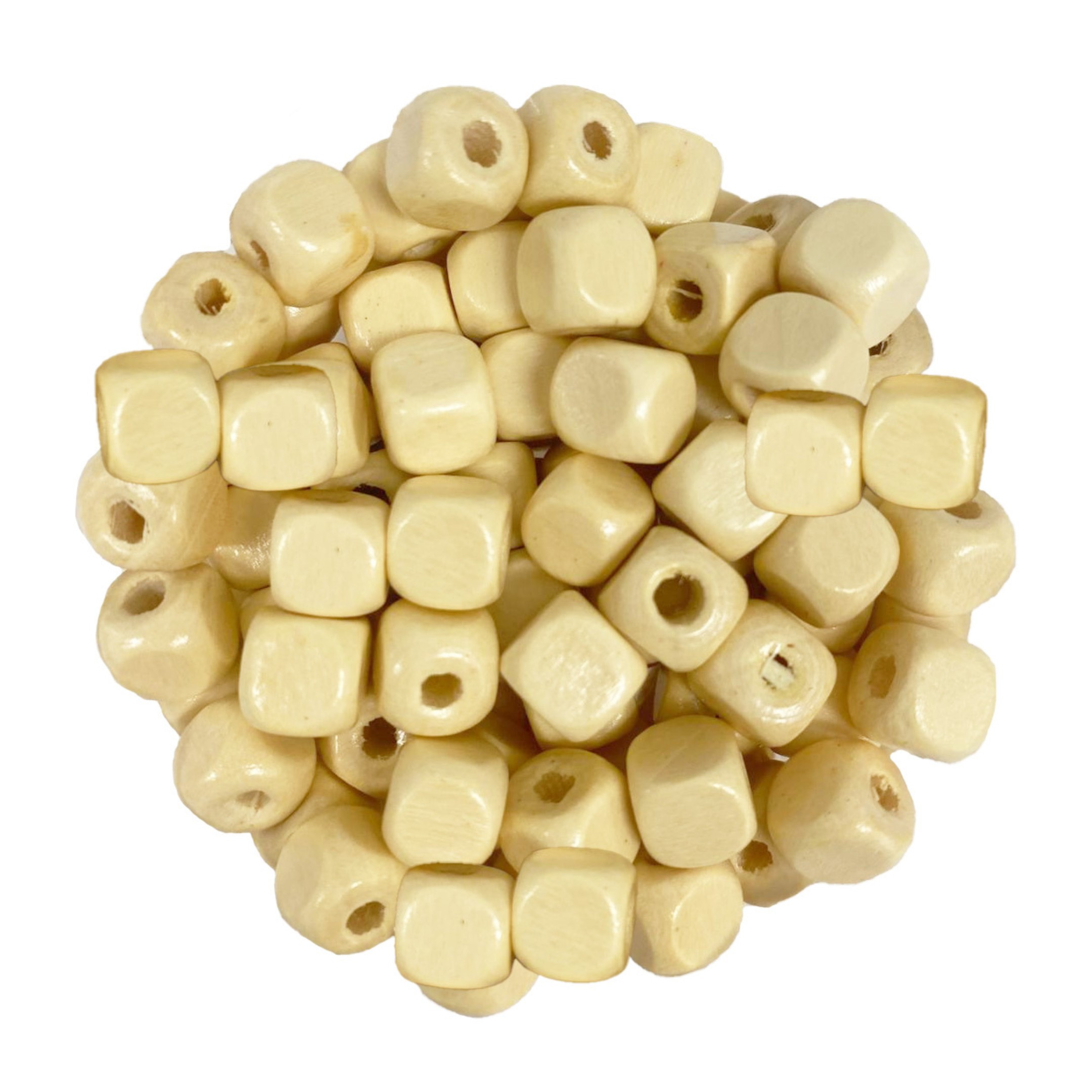 Angels Craft - Wholesale Beads - Rounded Square Wood Beads 7mm (2 colors available)1