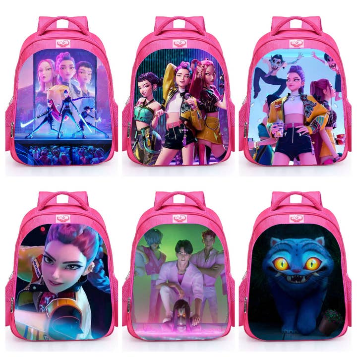 Kpop Demon Hunters Rygsæk – Børn & Voksne, Stor Kapacitet, Små/Mellemstore/Store Størrelser for engroshandel hos Auraquise