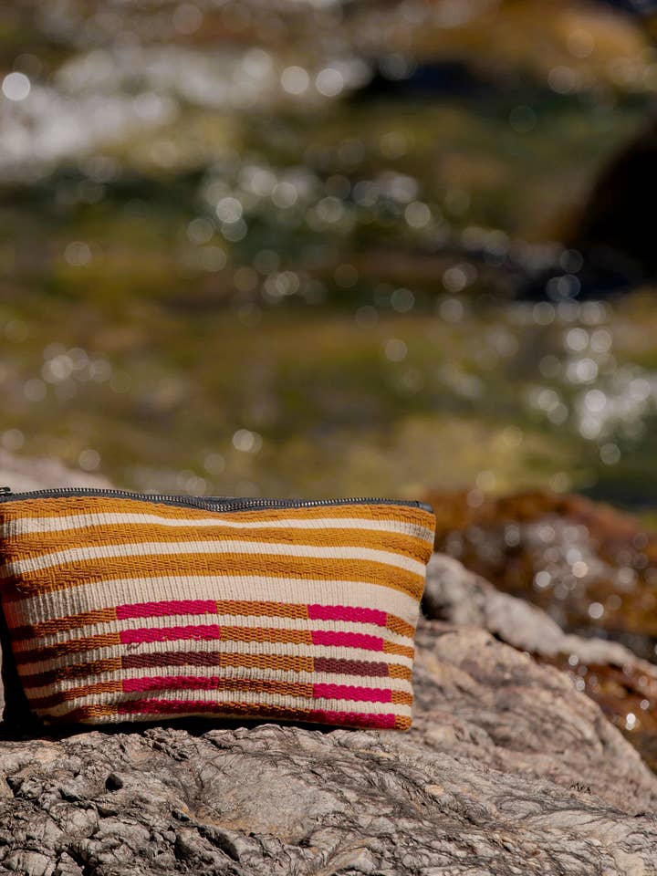 Weekender Cosmetic Pouch - Beachfront for wholesale by Awamaki