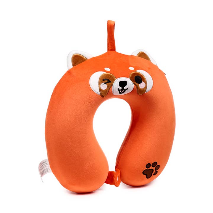 Relaxeazzz Ru the Red Panda Plush Memory Foam Travel Pillow for wholesale by Puckator Ltd