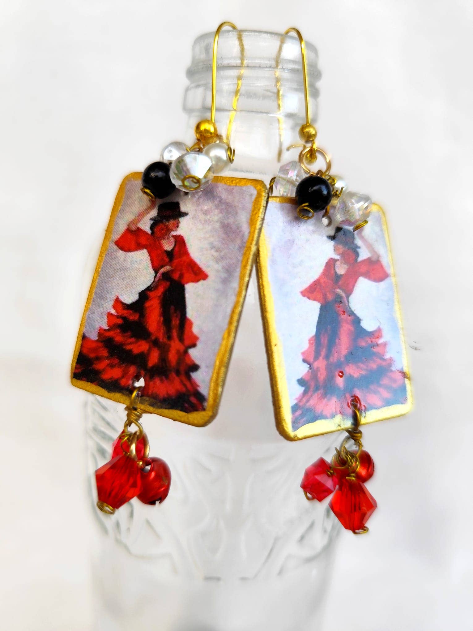 Wild & Free - Wholesale Dangle Earrings - Sevillian flamenco dangle earrings, handmade wooden earrings1
