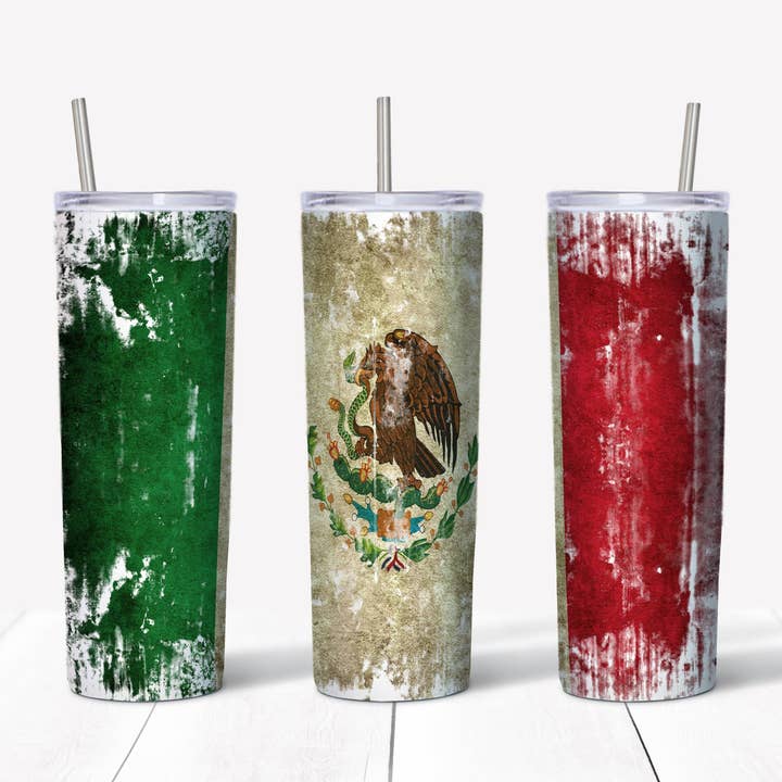 Drapeau mexicain, 20 oz, transfert direct pour la vente par Rustic Pineapple