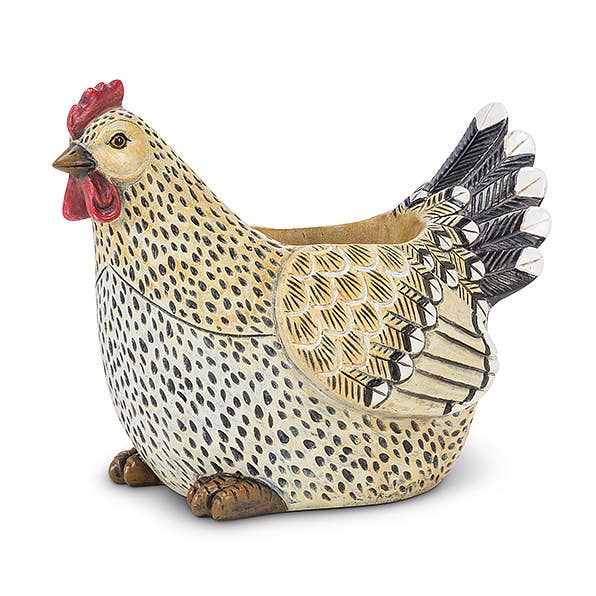 Blk Tail Rooster Planter-9"L-1219 for wholesale by Abbott