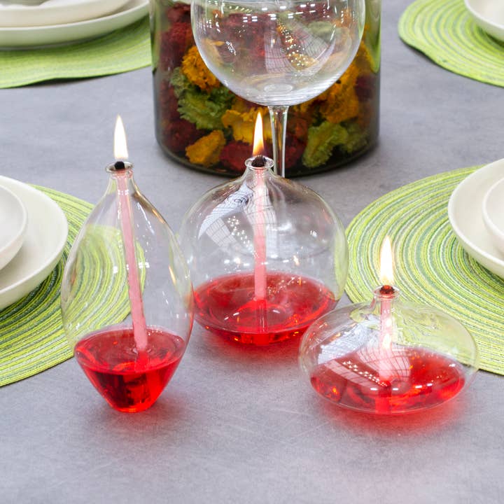 Bergs International – wholesale Novelty candle – Eden Lamp Set Transparent11