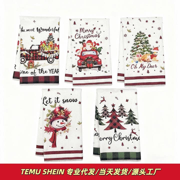 Christmas Dish Towels, Kitchen Microfiber Towels, Amazon Best Sellers for wholesale by OceanusSwim
