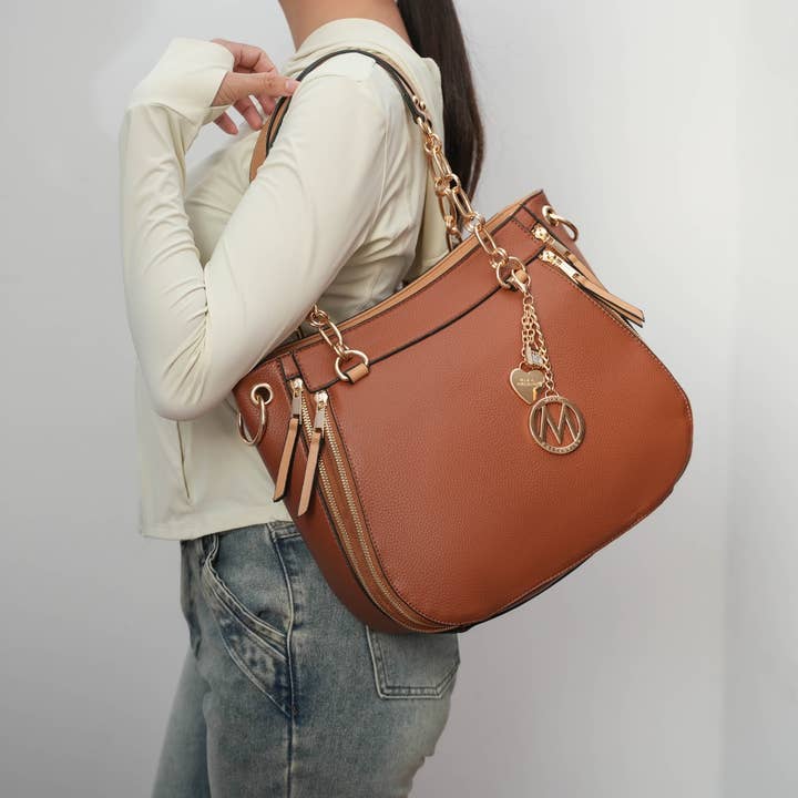 MKF Collection - Wholesale Shoulder Bag - Women's - MKF Lina Shoulder Handbag with Wristlet Wallet Women Purse