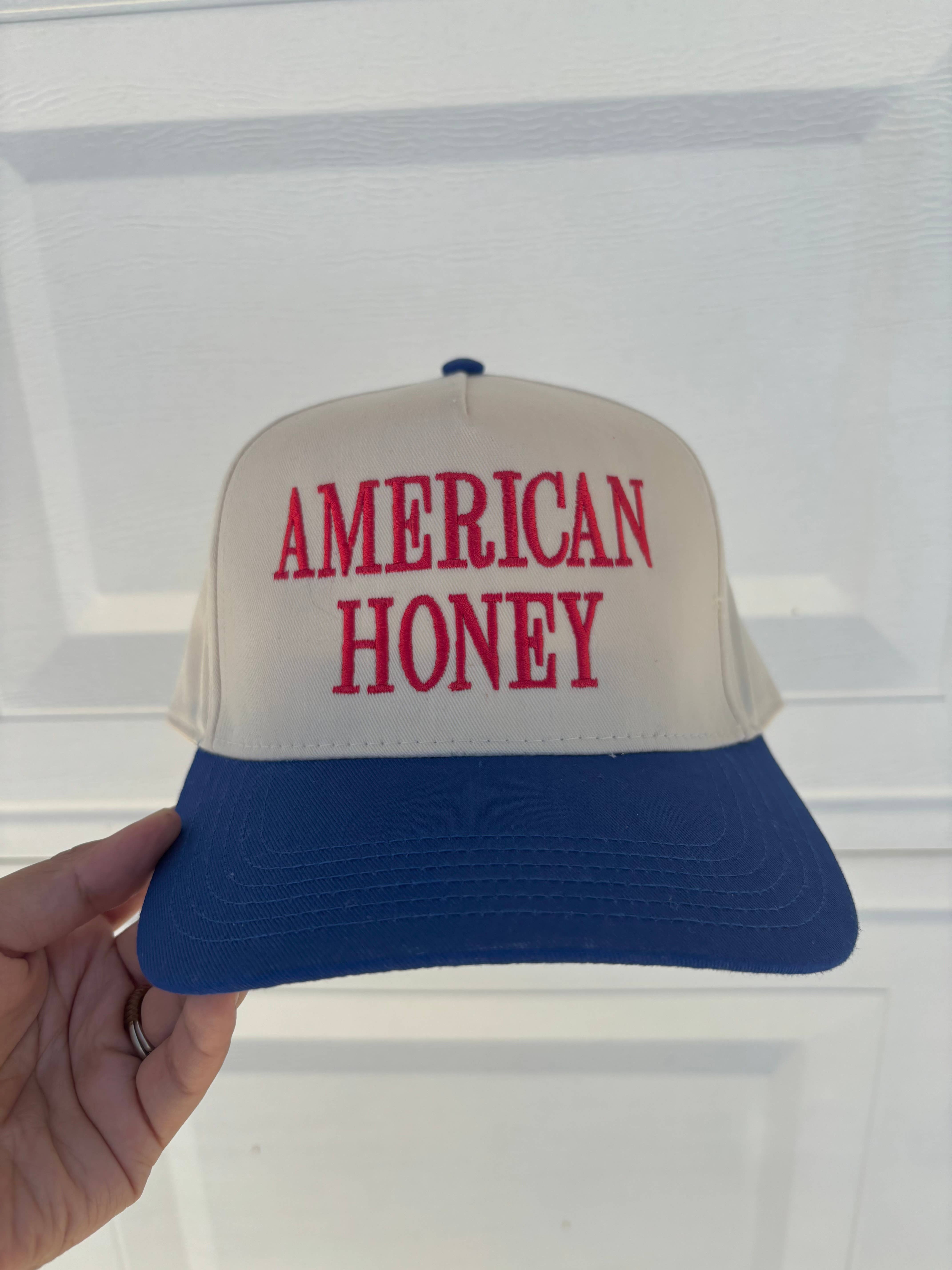 Threaded Rodeo - Wholesale Trucker Hat - Unisex - American Honey Embroidered Hat 4th of July 2