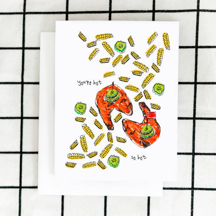 Carte d'art au poulet chaud pour la vente par ARTJADEN