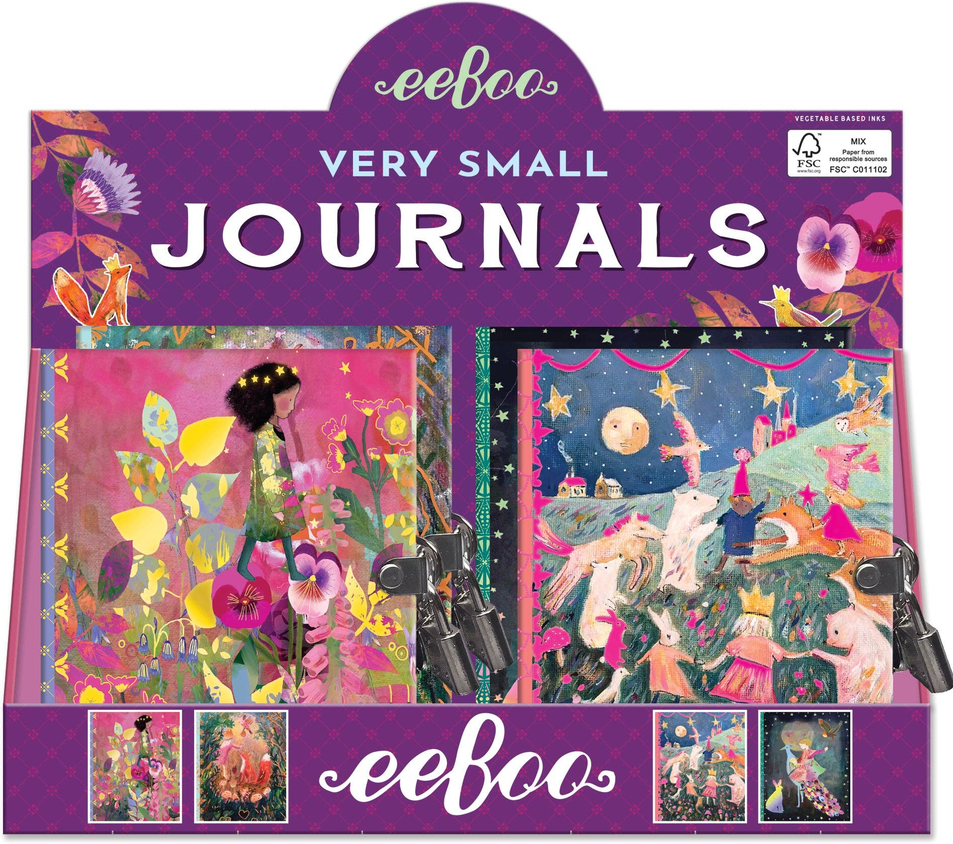 eeBoo - Vente Journal intime – enfant - Assortiment de très petits journaux Claire8