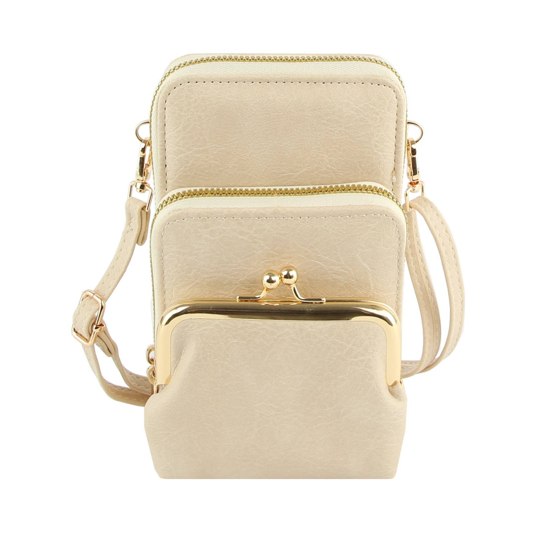 Handbag Factory Corp - Wholesale Crossbody Bag - Women's - Small Crossbody for Women Double Zip Adjustable Strap Over t0