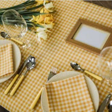 Yellow Little Diamond Tablecloth - Easter - Summer (with Zoom) for wholesale by Bamar