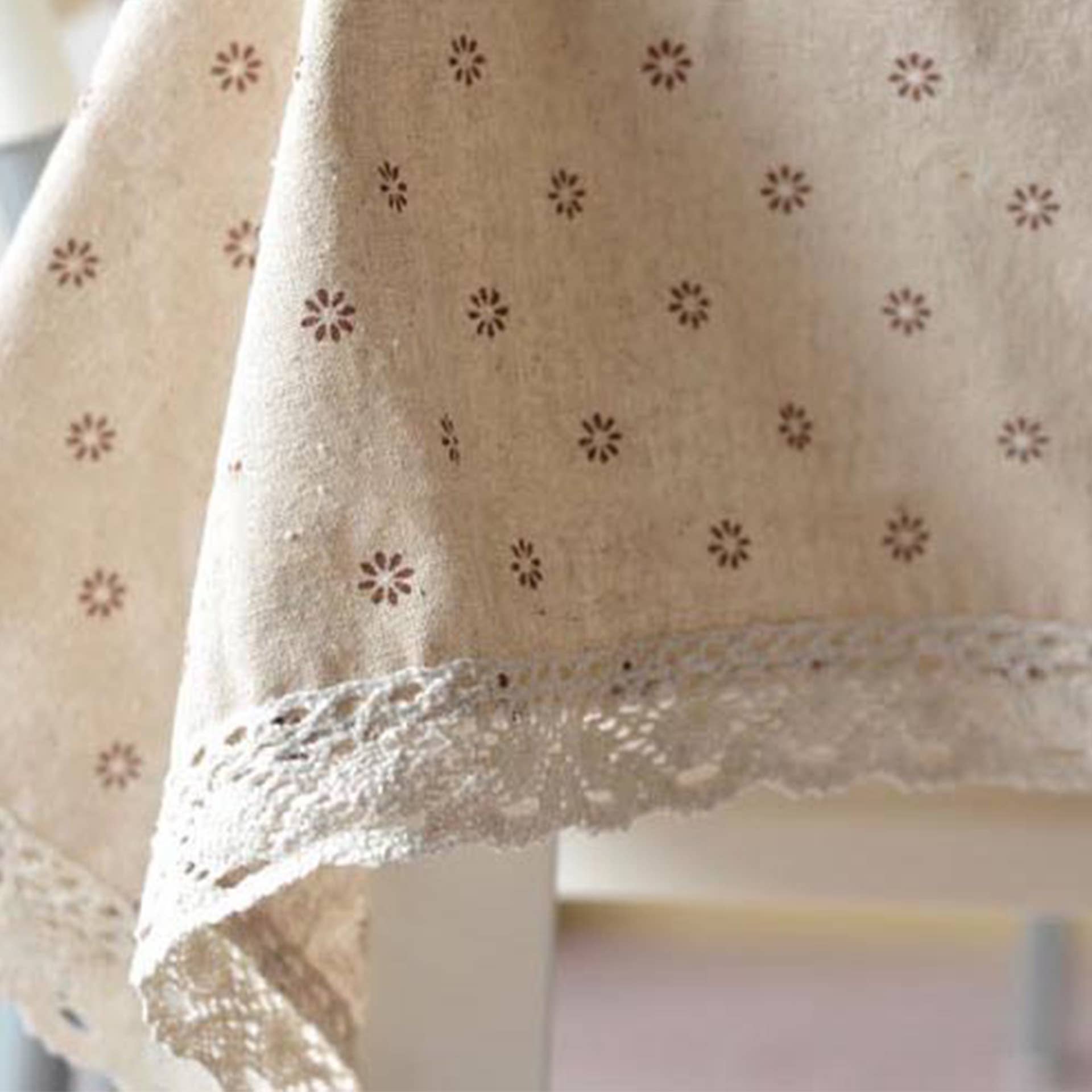 ACCITY - Wholesale Tablecloth - LACE DETAILED MULTI PATTERN TABLECLOTH_CWMM00176