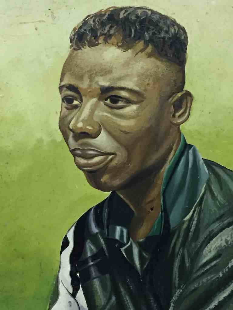 The Niger Bend – wholesale Målning/Teckning – Berömda internationella ghananska fotboll fotboll stjärna Mallam Yahaya kommersiell konst målning5