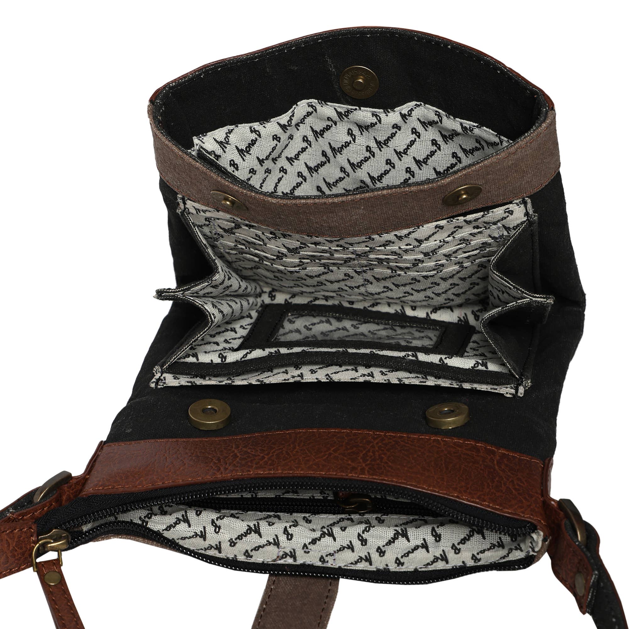 Mona B. - Wholesale Crossbody Bag - Women's - INTERMIX  CROSSBODY- BLACK, M-18094