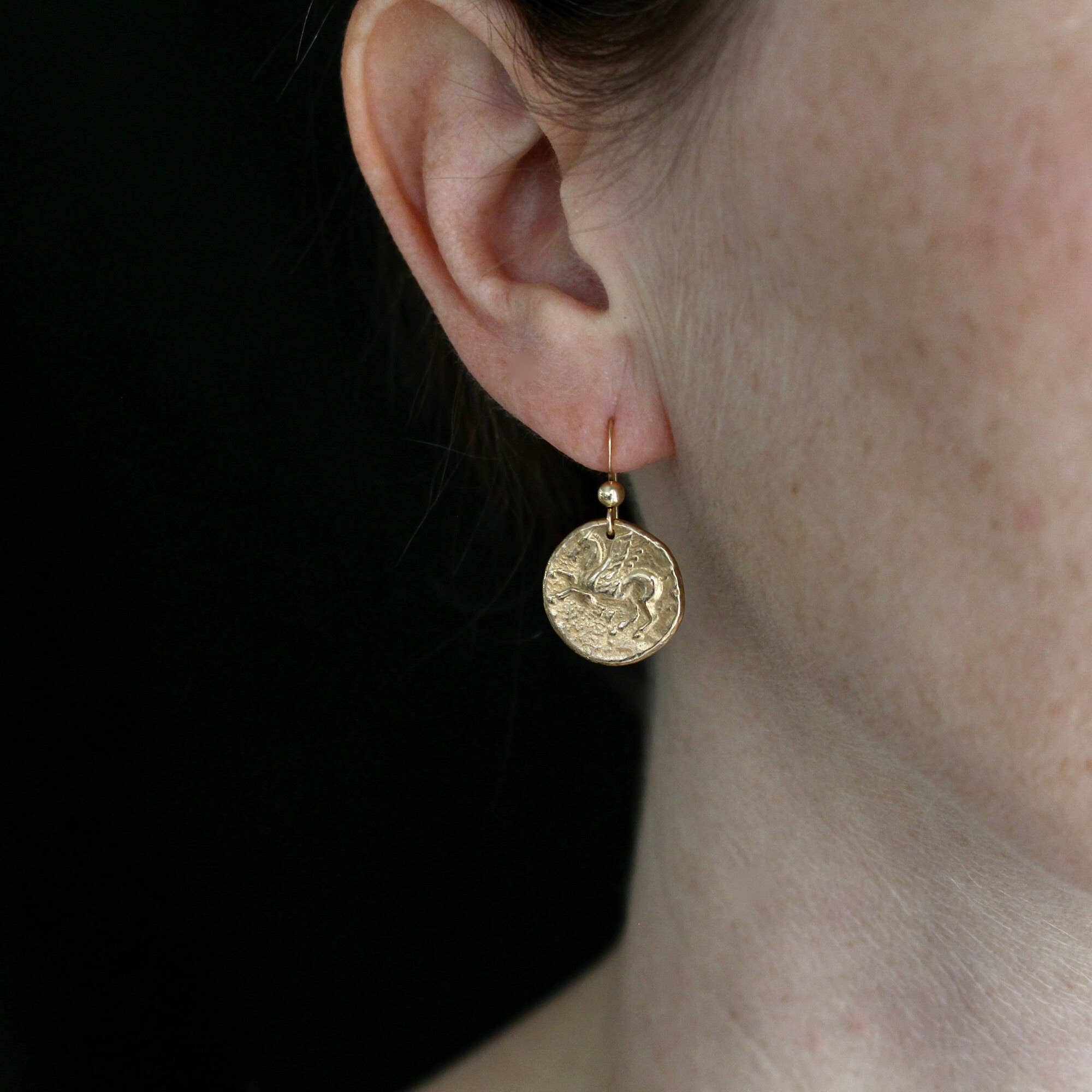 Vis a Vis Jewelry - Wholesale Dangle Earrings - Pegasus Earrings - Ancient Greek Coin Earrings2