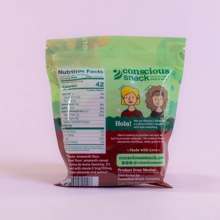 Conscious Snack - Wholesale Cookie - Conscious Snack Amaranth Wafers Obleas Dulce de Leche 1.05oz4
