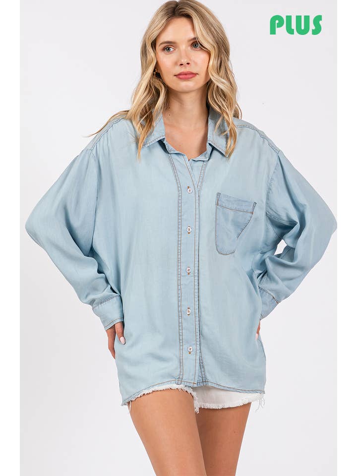 ZiA Apparel – Engroshandel Skjorte med buttondown – til kvinder – V-UDSKÆRING REVERSKRAVE PLUS SIZE SKJORTE16