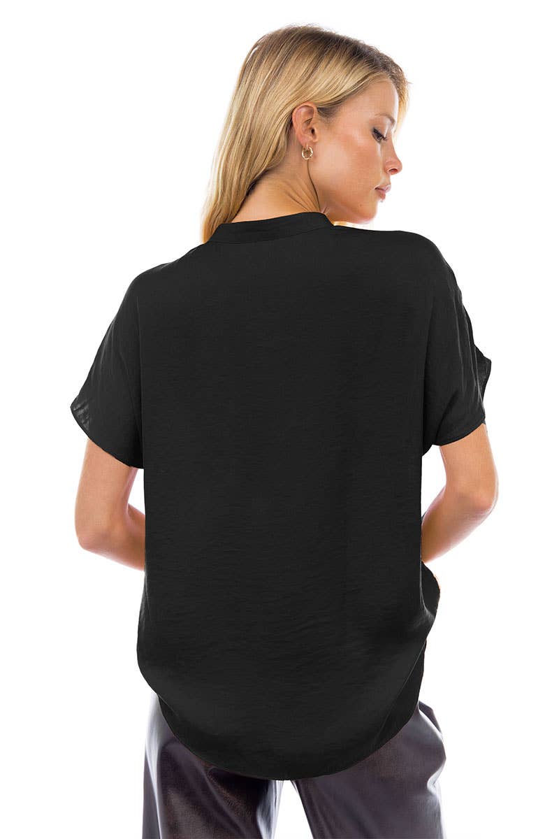 Naked Zebra - Wholesale Blouse - Women's - Drop Shoulder Regular Blouse - F3