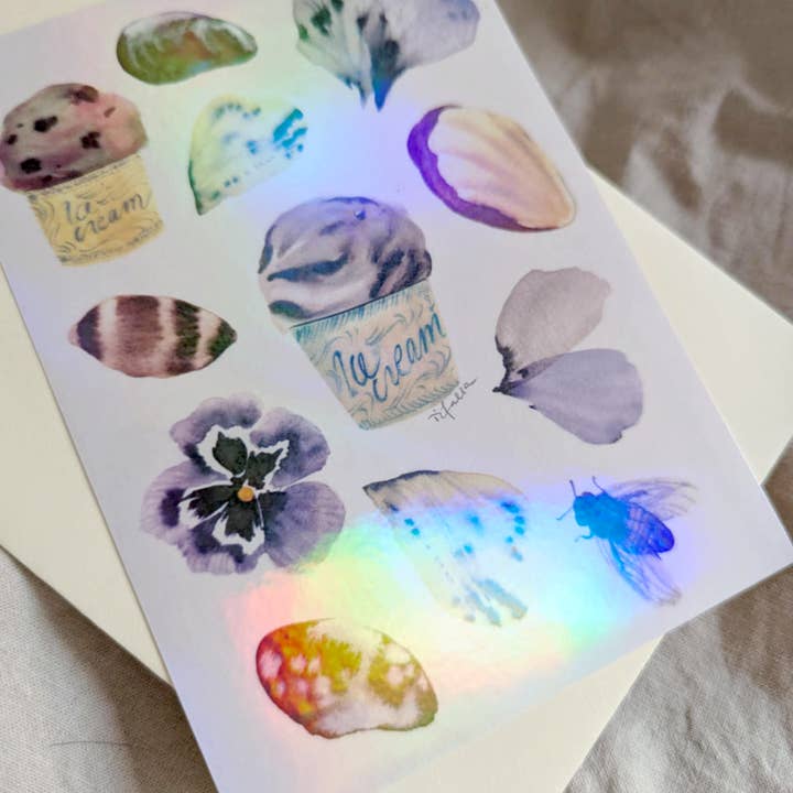 Tifalia - Wholesale Sticker - Holographic sticker card "A Scent of Summer"5
