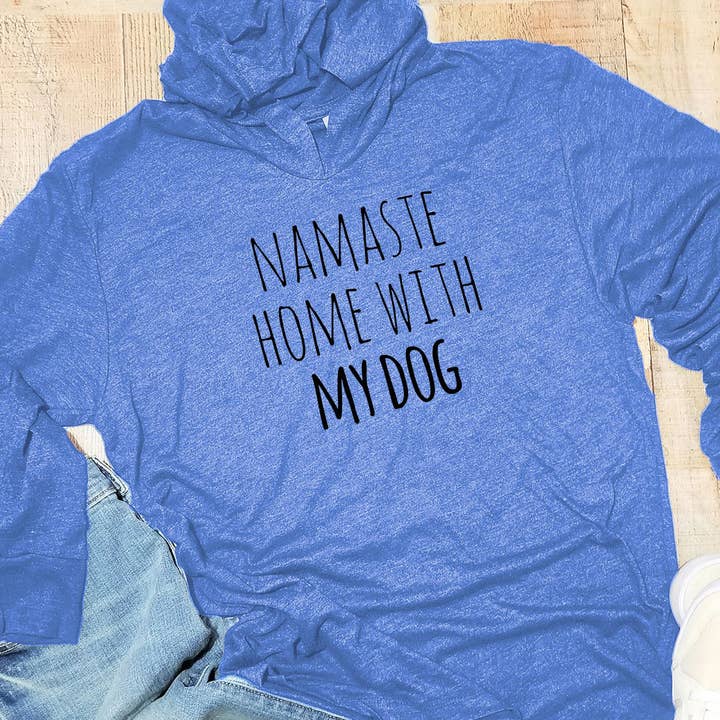 Namaste Home With My Dog - Funny Unisex T-Shirt Hoodies for wholesale by Moonlight Makers