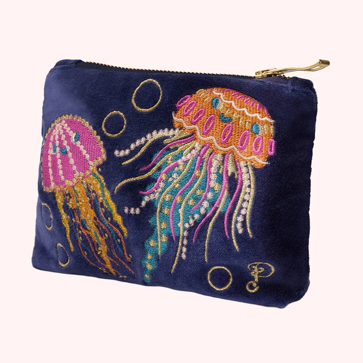 Powder Design - Europe - Wholesale Pouch - Women's - Velvet Mini Pouch - Jolly Jellies - Navy0