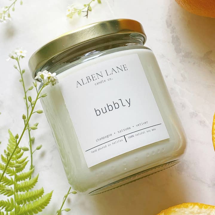 bubbly for wholesale by Alben Lane Candle Co.