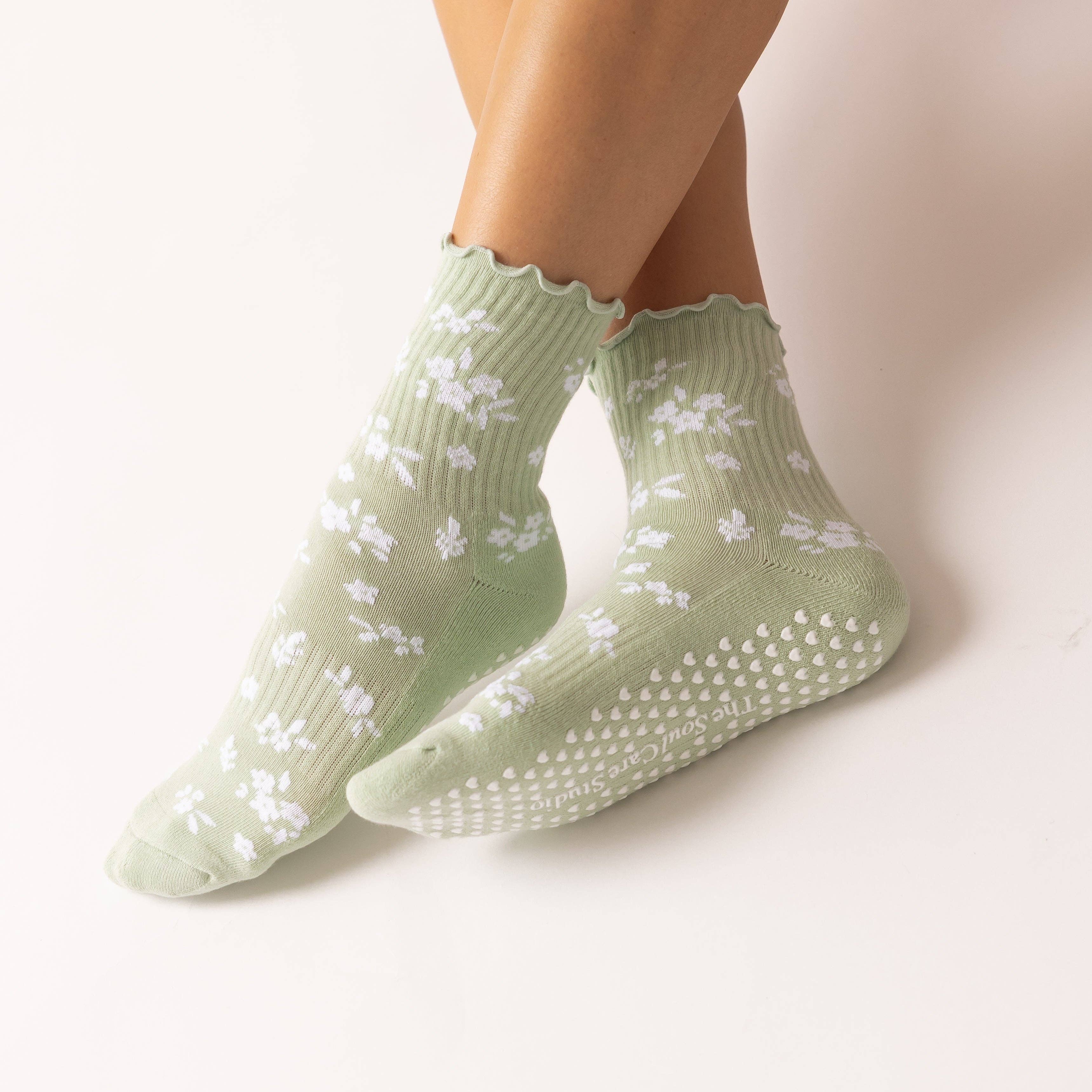 The Soul Care Club - Wholesale Socks - Women's - Wild Sage Grip Socks0