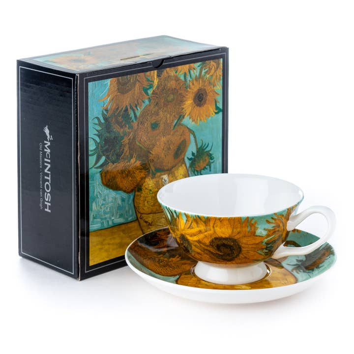 McIntosh Mugs - Wholesale Coffee/Tea Cup - Van Gogh 'Sunflowers' Cup & Saucer