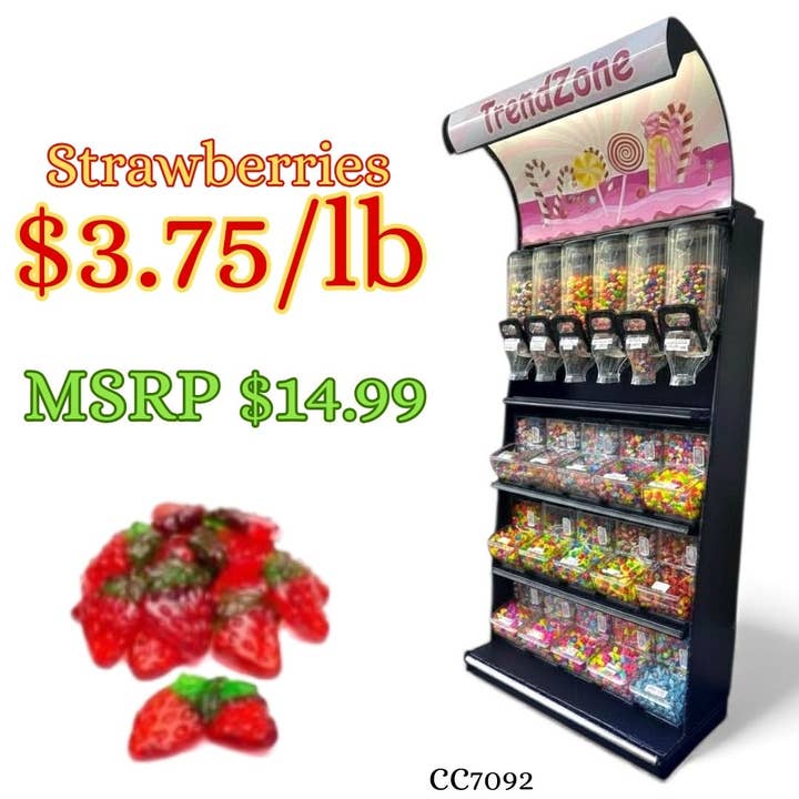 Bulk Candy Gummies – Strawberries for wholesale by Trend Zone
